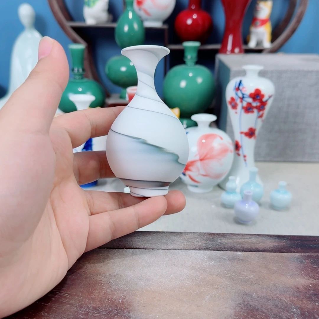 陶瓷手工小花器摆件