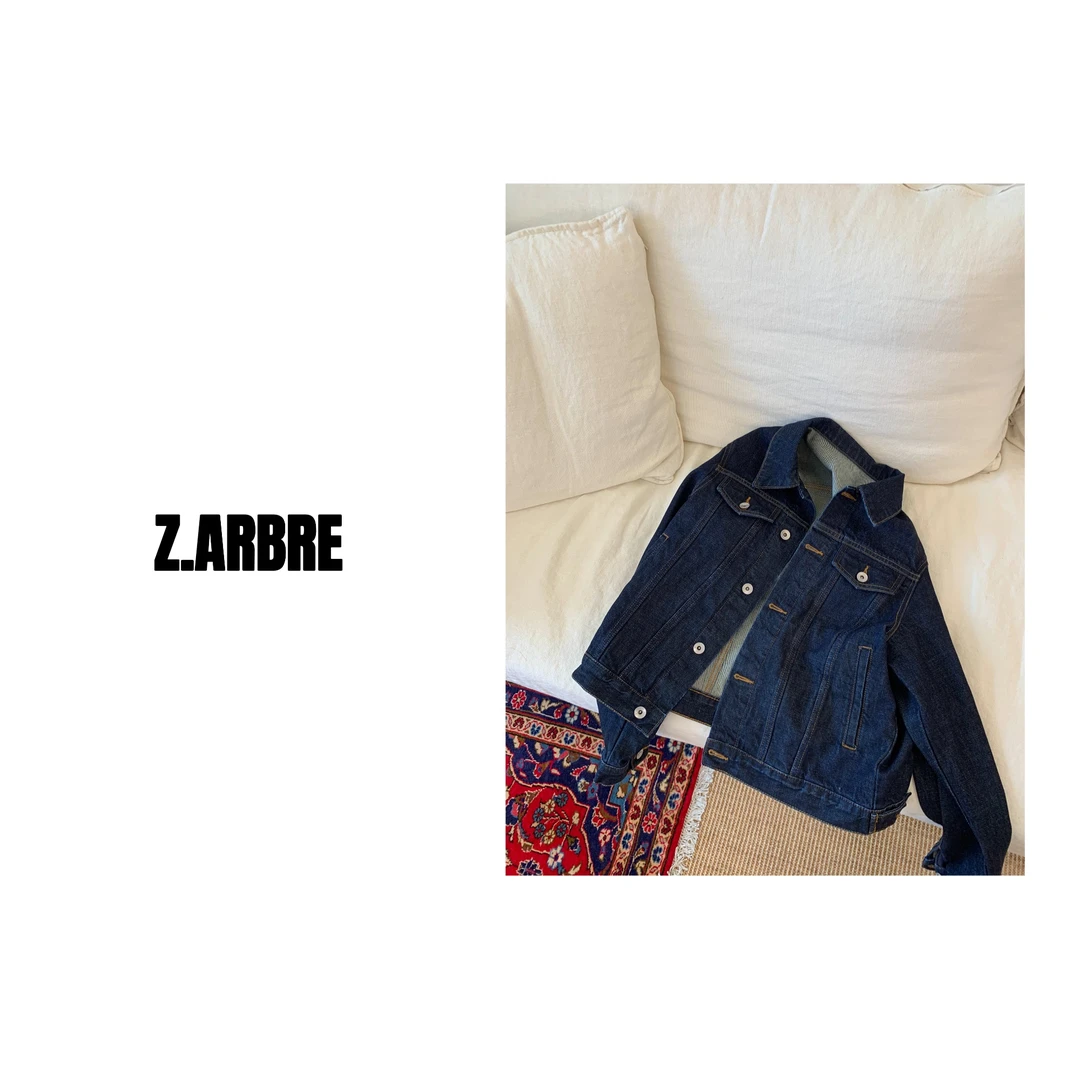 Z.ARBRE “面料与工艺” 北欧经典深蓝牛仔外套女
