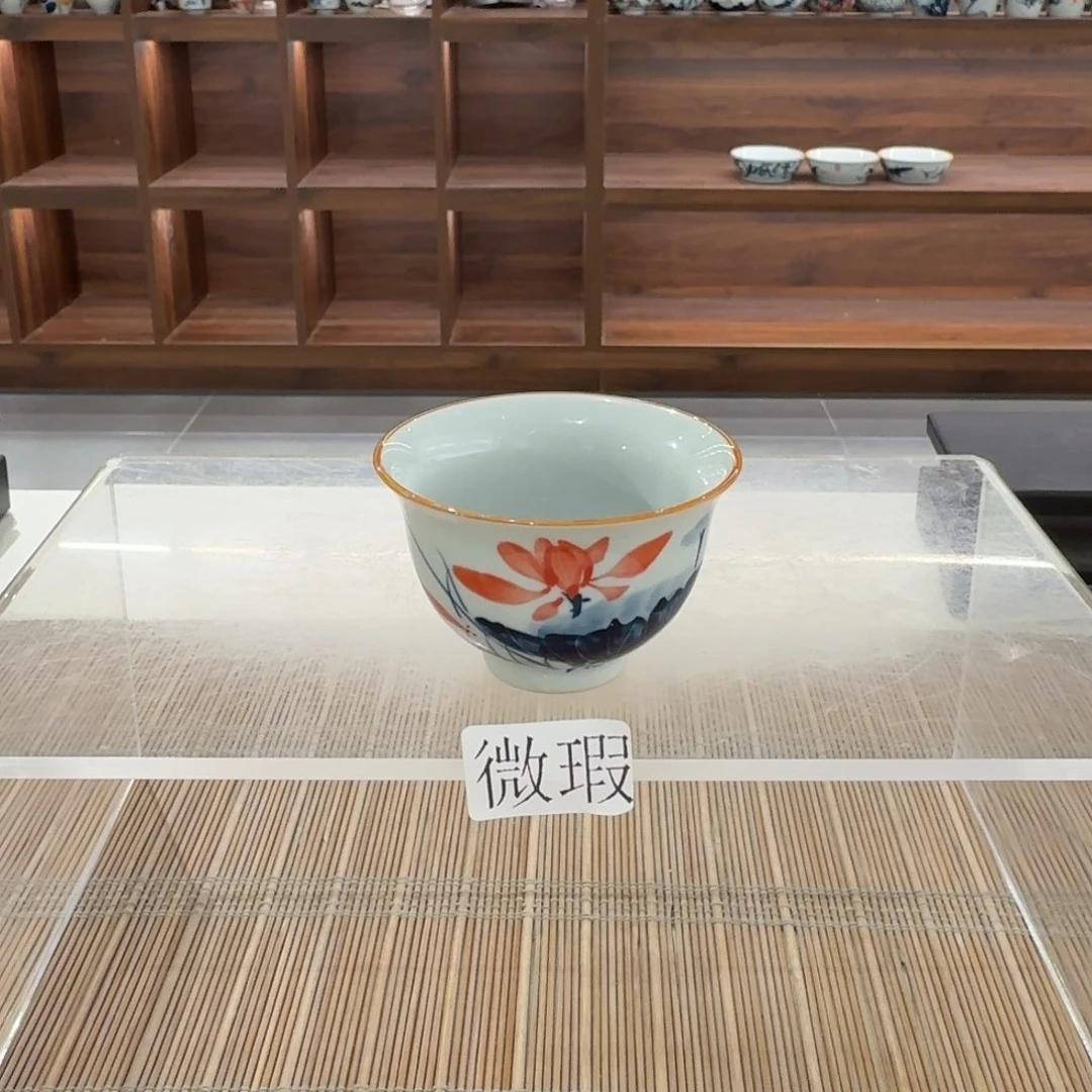 釉下手绘茶具微瑕