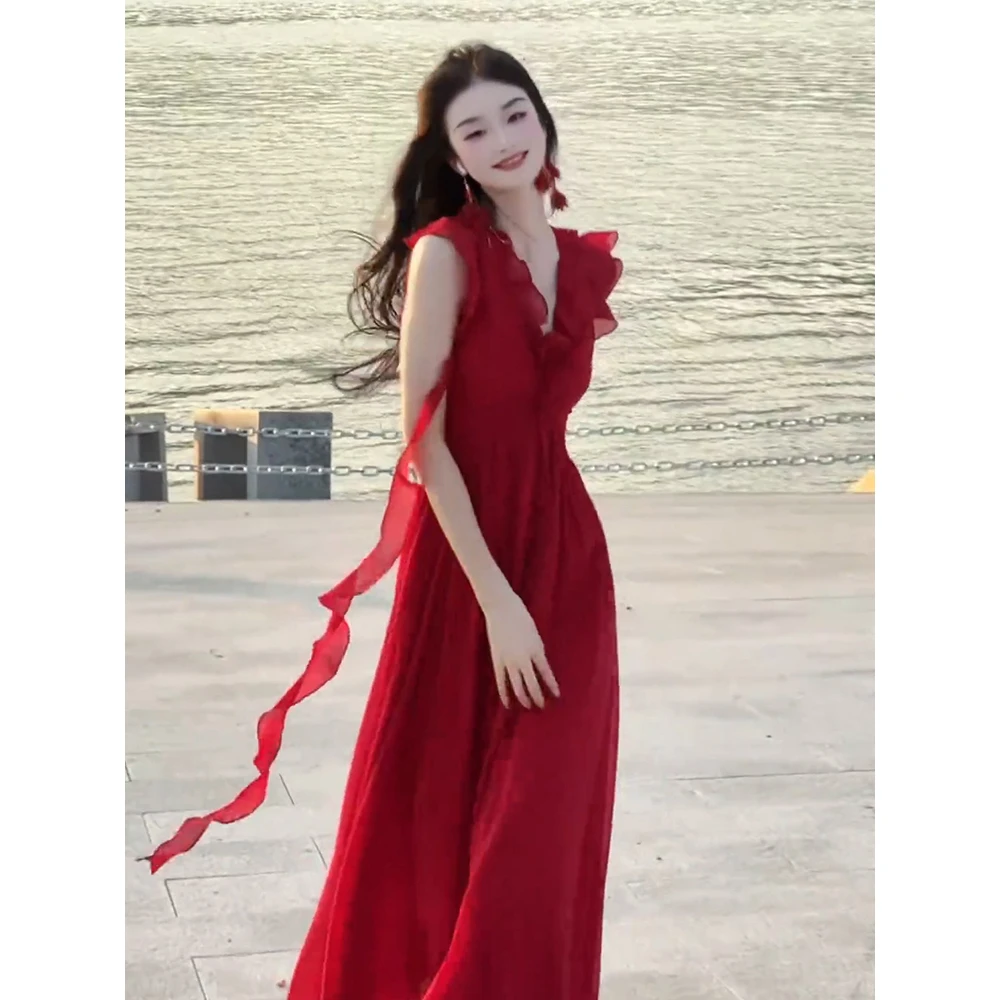 【现货+运补】小飞袖连衣裙女夏海边度假绝美漂亮裙3699