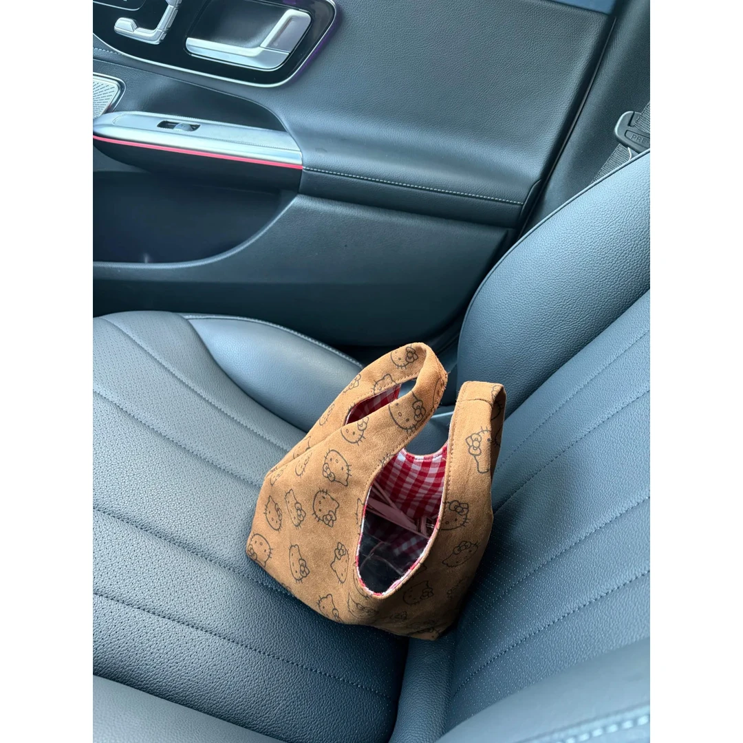 囊中慕自制新款hellokitty凯蒂猫手挽便当包女出门外出小拎手提包