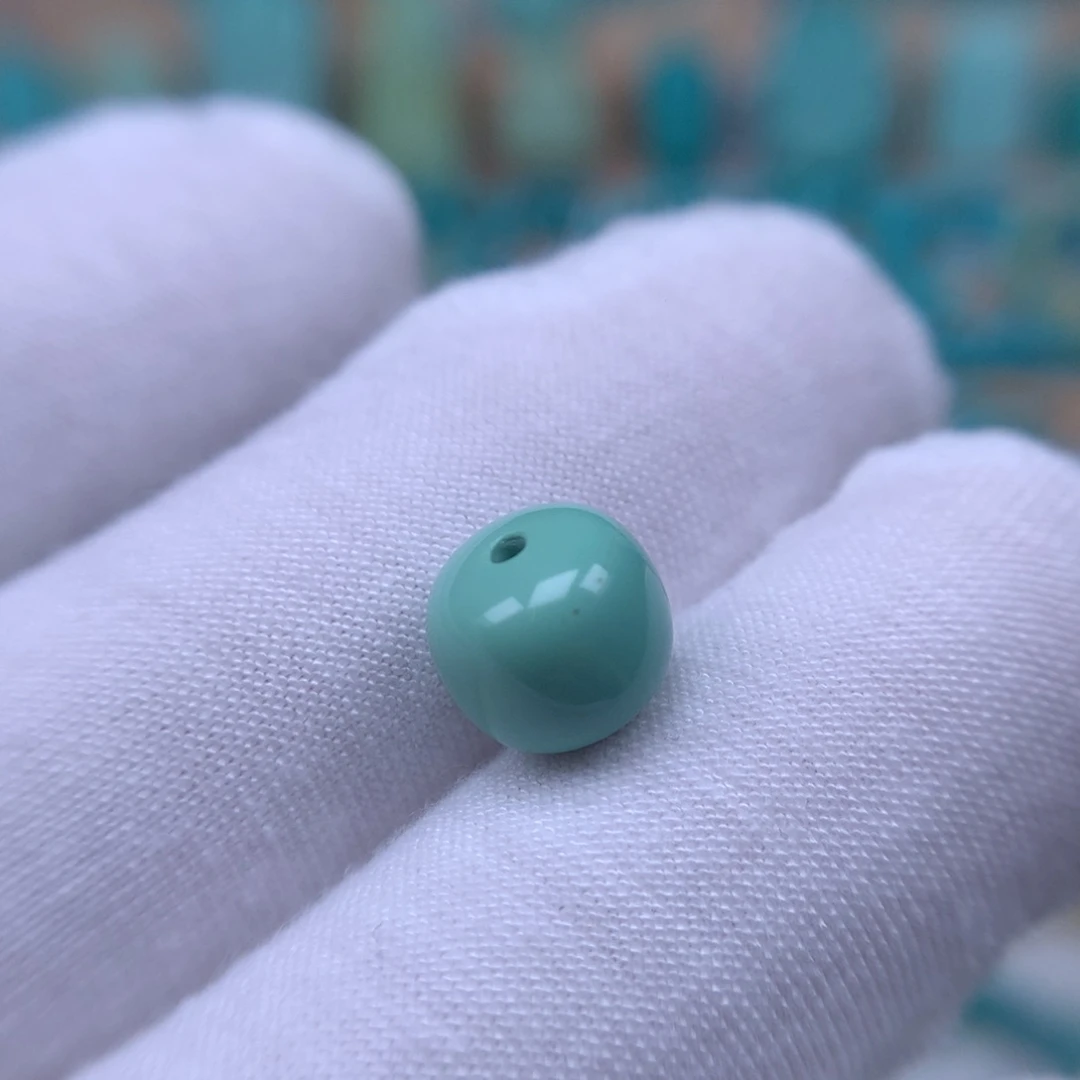 绿松石精品配饰直径9.1mm未镶嵌