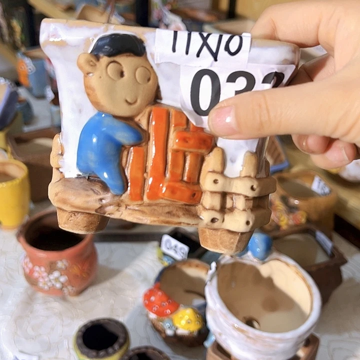 陶瓷多肉花盆满15包邮