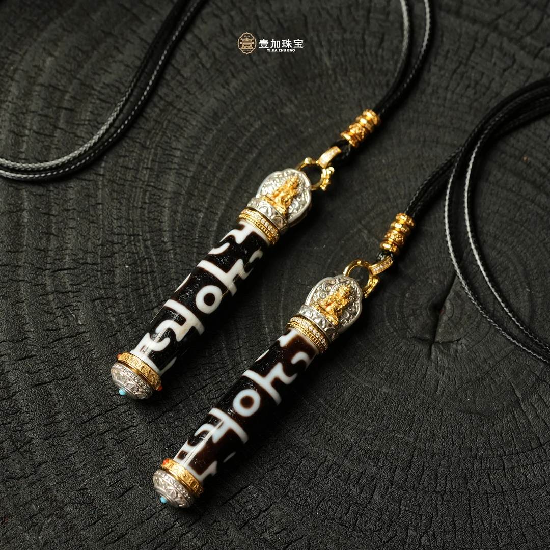 壹加小羊/上肯莲师三y银镶竖版吊坠多样性发一个