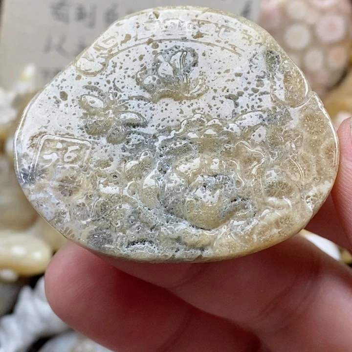 颈饰未镶嵌硅化珊瑚（珊瑚玉）有瑕