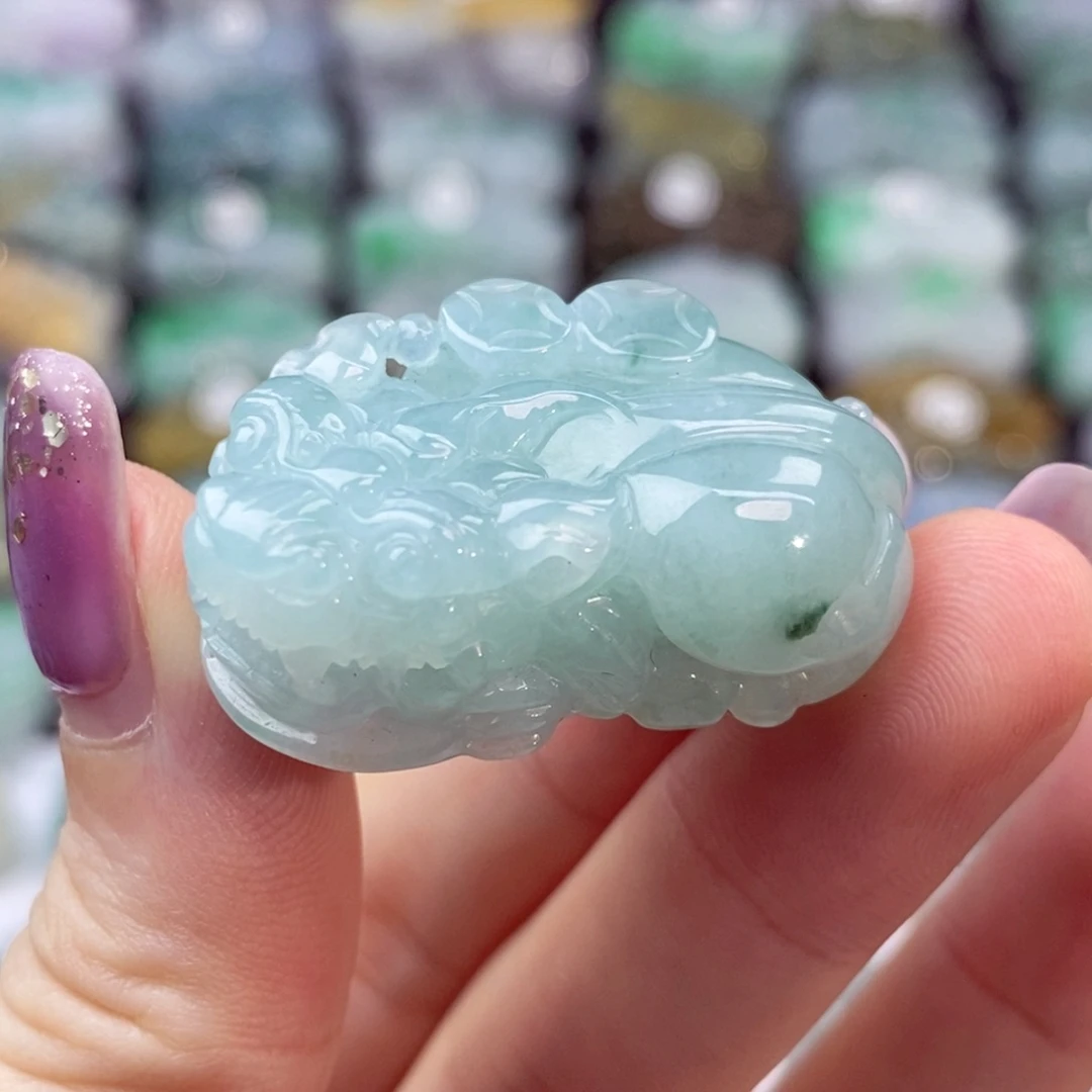 翡翠未镶嵌颈饰天然