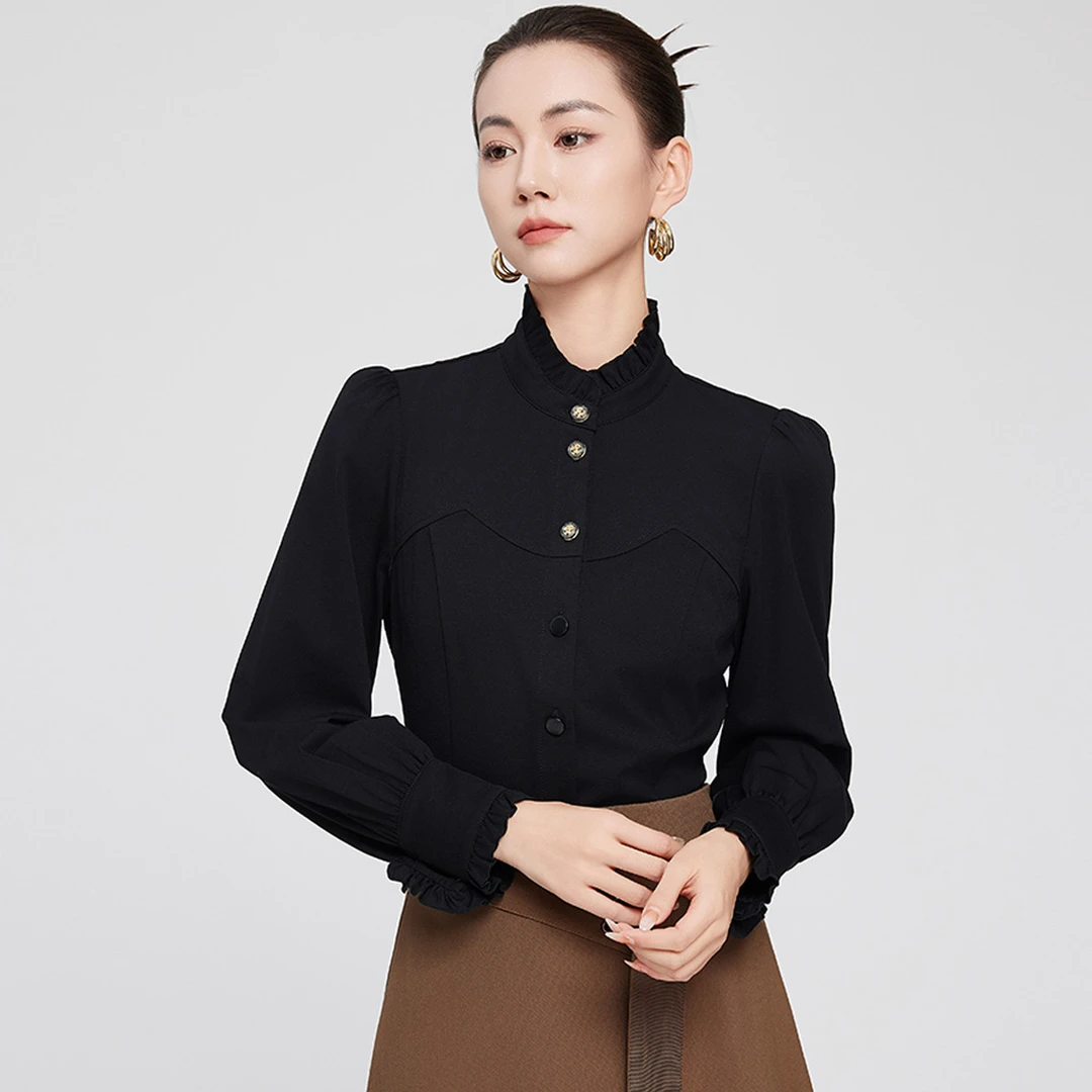 【小余专属】纯色通勤女式衬衫GD213297