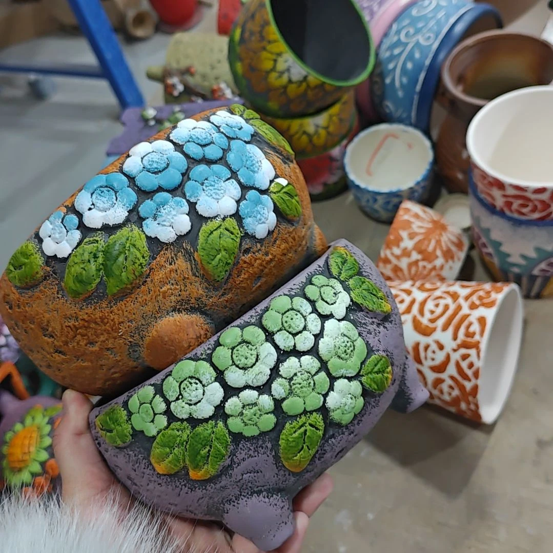 红陶吸水透气的白陶花盆凑满12发货