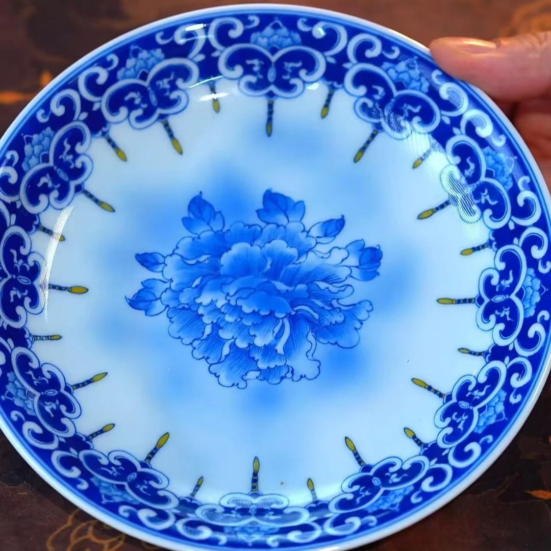 【熙呈堂】青花斗彩花卉壶承