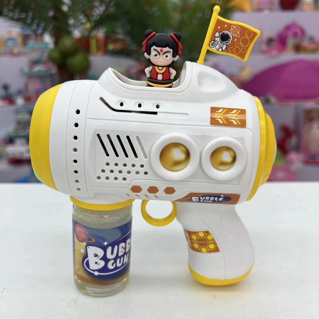 新款2025冲电多孔泡泡机网红爆款玩具灯光泡泡枪趣味全自电动枪