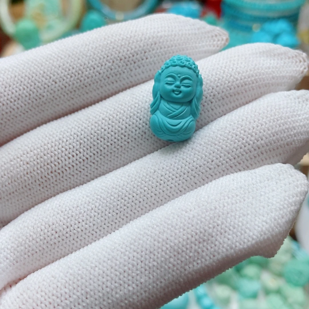 绿松石未镶嵌宝宝佛