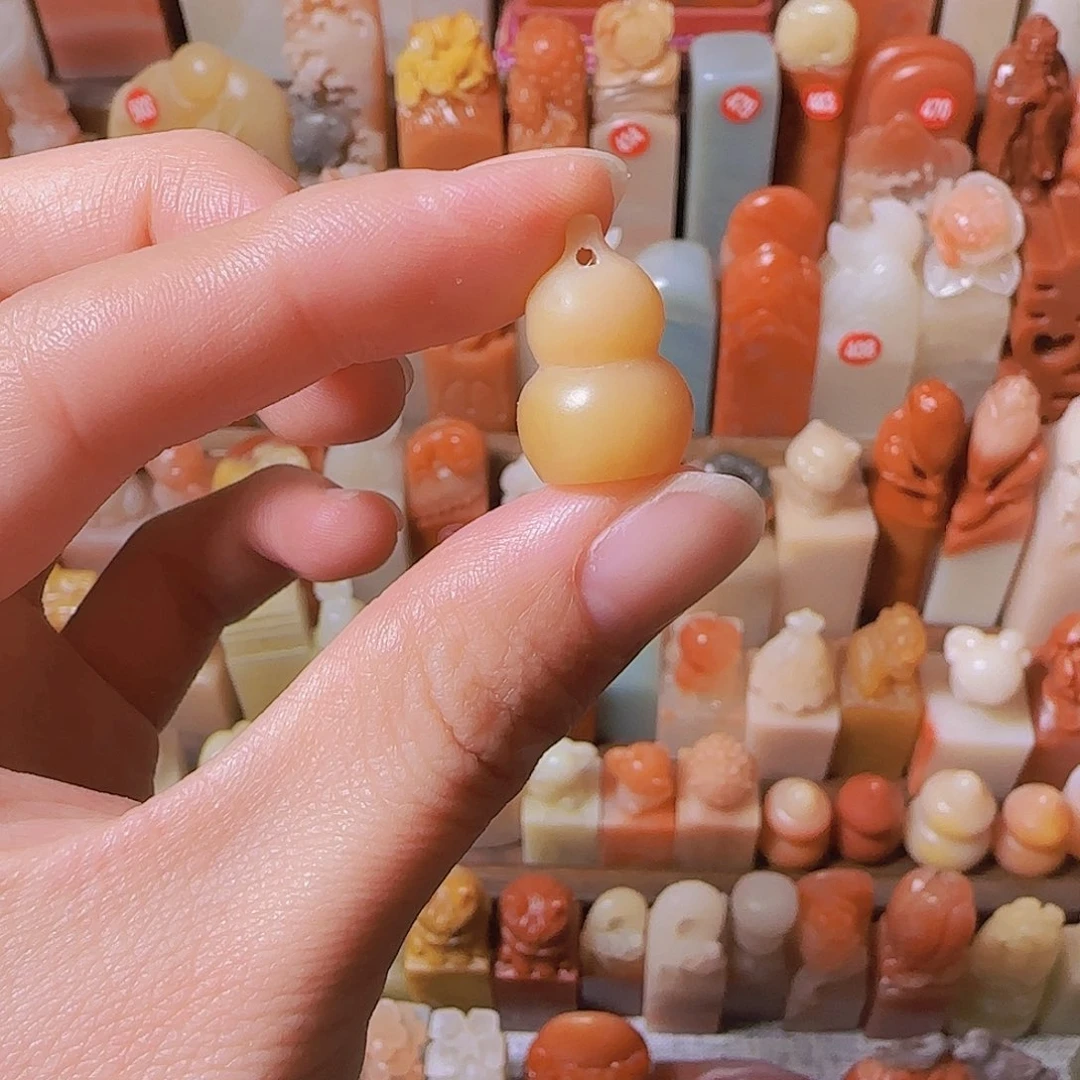 印石寿山石圆形包邮包刻