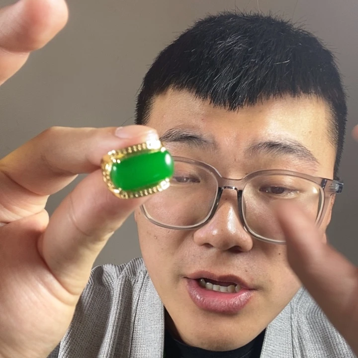 未镶嵌戒指翡翠高端时尚豪镶马鞍戒