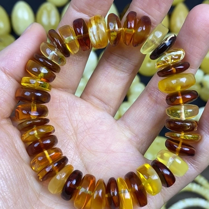 蜜蜡手链未镶嵌天然原矿假一赔十