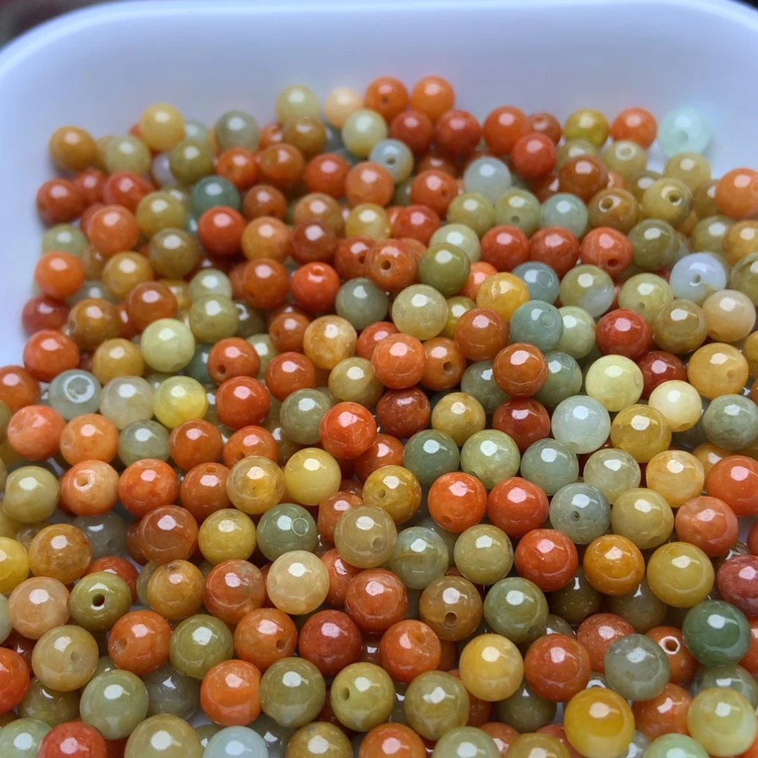 未镶嵌手链翡翠卡5.8鸳鸯珠50个