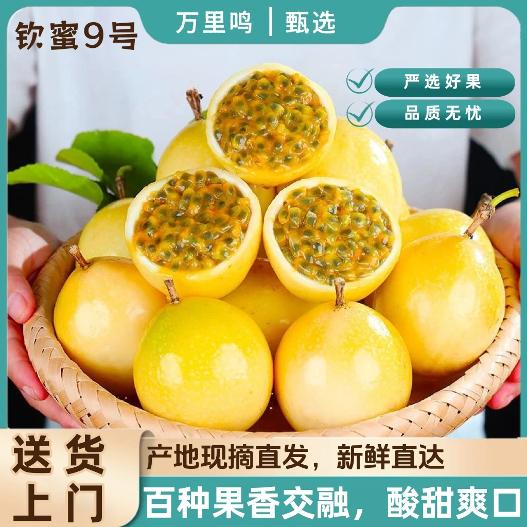 【送货上门】广西特大百香果钦密9号新鲜热卖水果产地直发整箱批发c