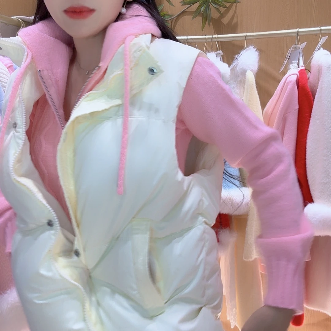 羊羔毛女装新潮流女装杏色马甲