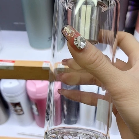 万象品牌玻璃杯万象u148，钛银色，460毫升