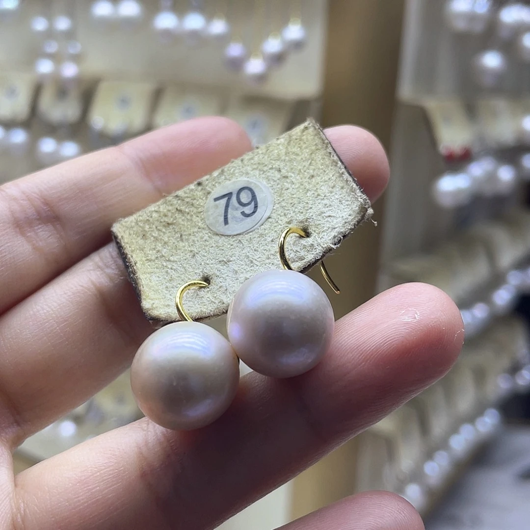 淡水珍珠耳饰银S925镶嵌