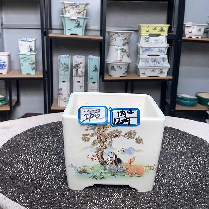 紫砂的花盆很漂亮