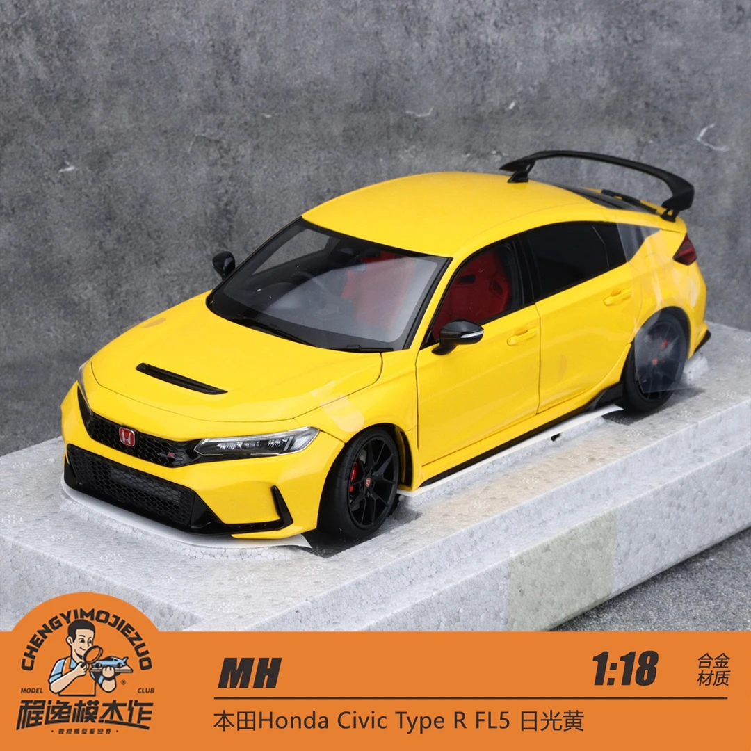 MOTORHELIX MH 1:18 本田Honda Civic Type R FL5 日光黄合金车模