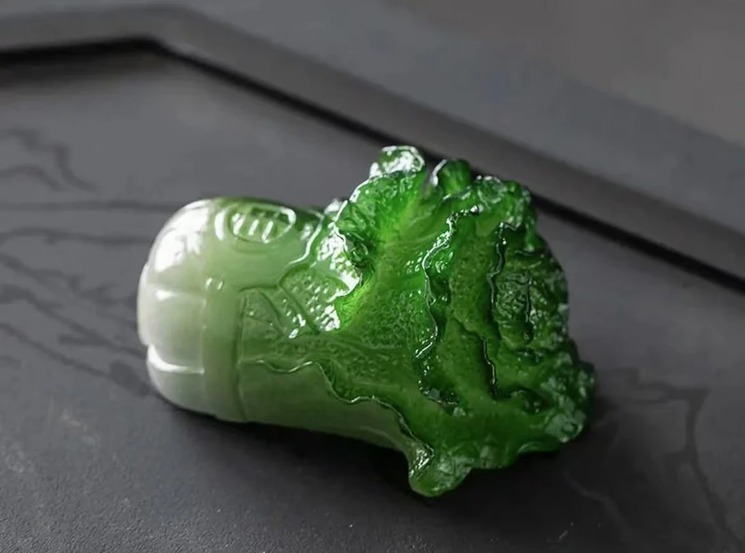 白菜百财变色茶宠茶道摆件