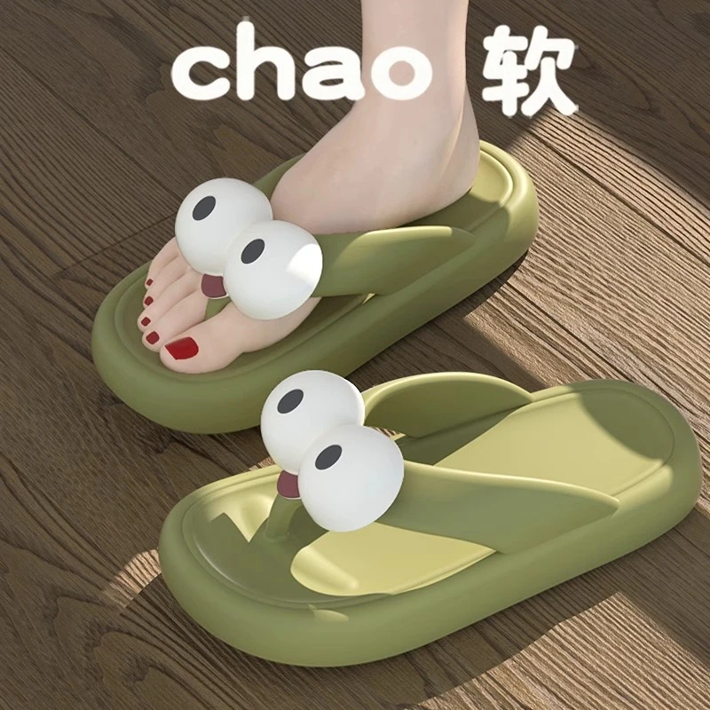 人字拖女夏季外穿2025新款防滑厚底夹脚室内居家网红超火趣味拖鞋