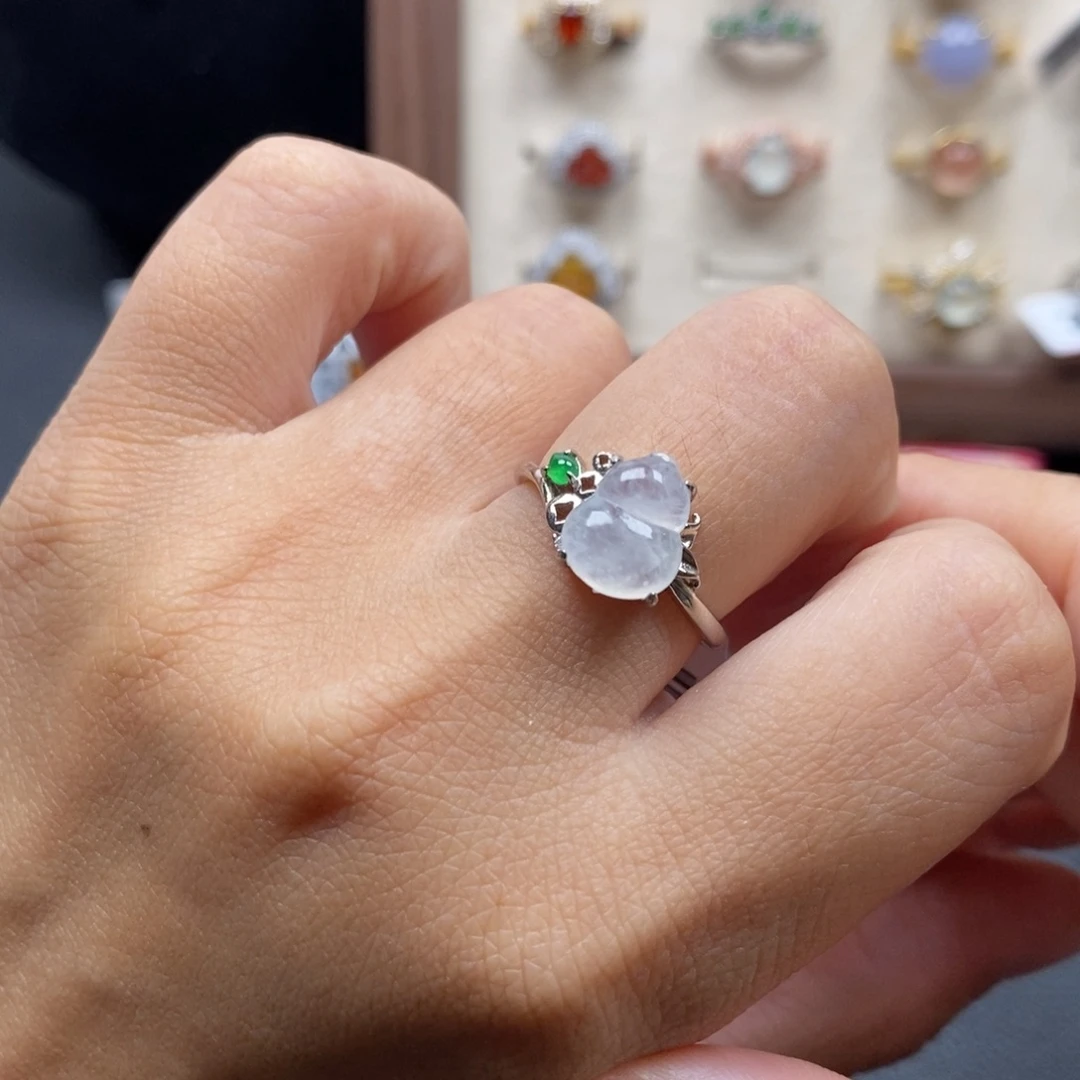 翡翠银S925镶嵌戒指