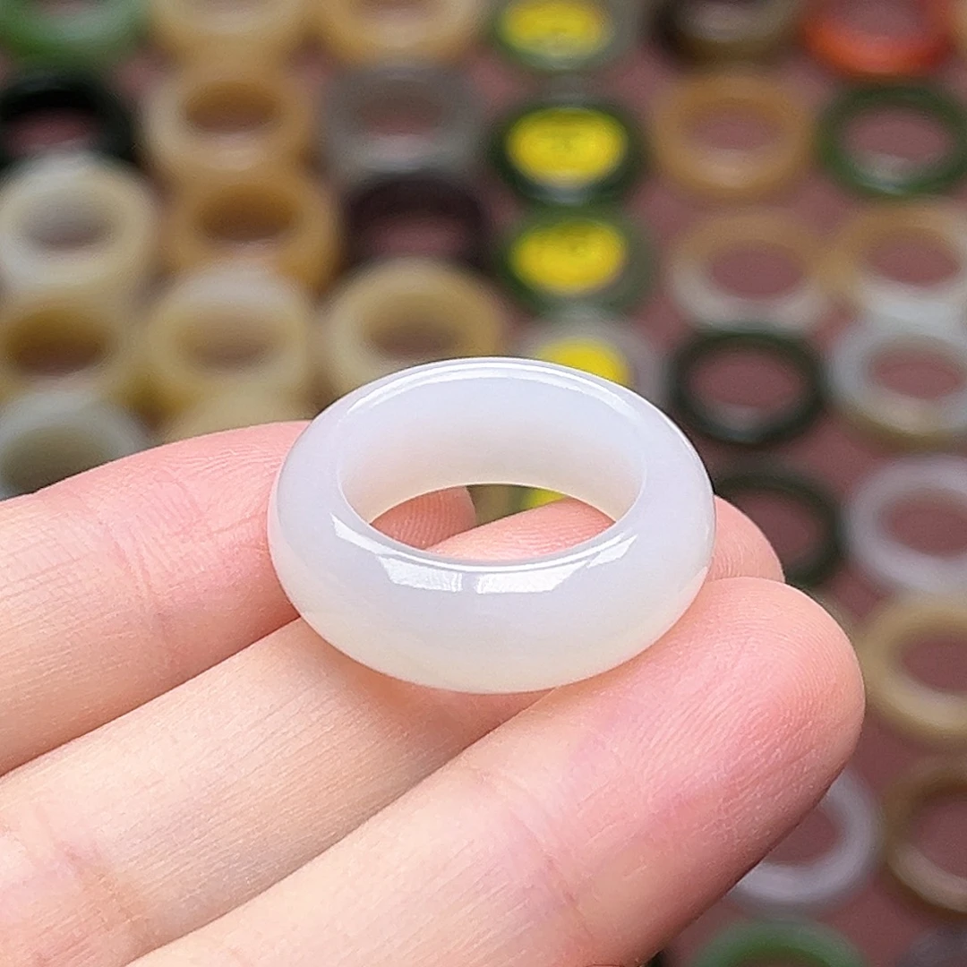 和田玉未镶嵌戒指16羊脂白