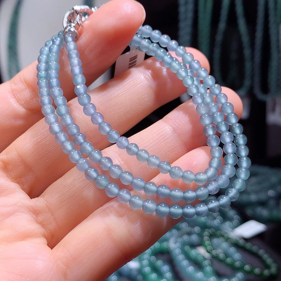 翡翠未镶嵌手链天然a货翡翠项链3+