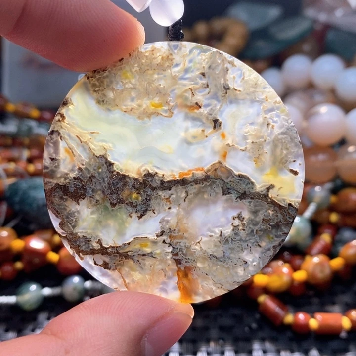 【闪购商品】玛瑙/玉髓颈饰未镶嵌菩**心