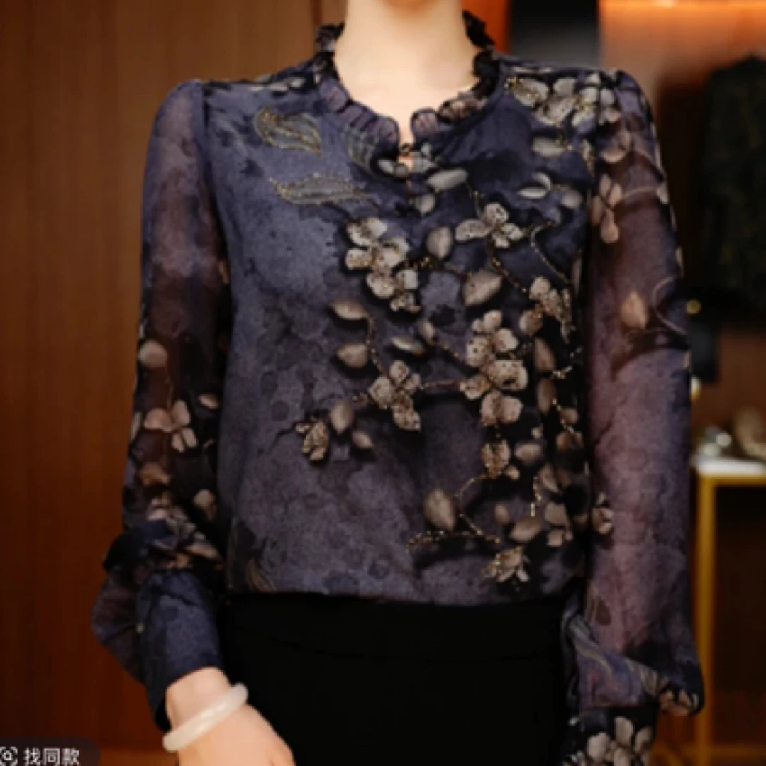 0新款宽松精致洋气时尚遮肉显瘦高级百搭上衣