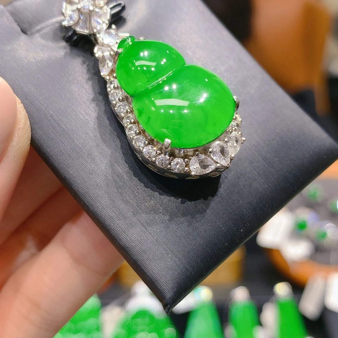 【闪购商品】颈饰银S925镶嵌翡翠4柒姐