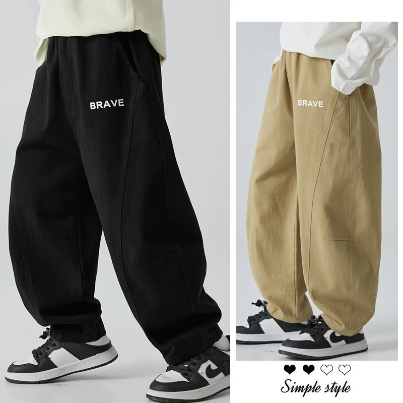 男童裤子长裤春秋工装裤痞帅潮酷童裤潮流休闲裤秋装中大童8-15岁