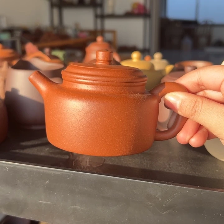 茶壶紫砂红降坡德中200毫升