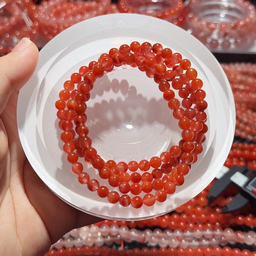 南红玛瑙未镶嵌手链