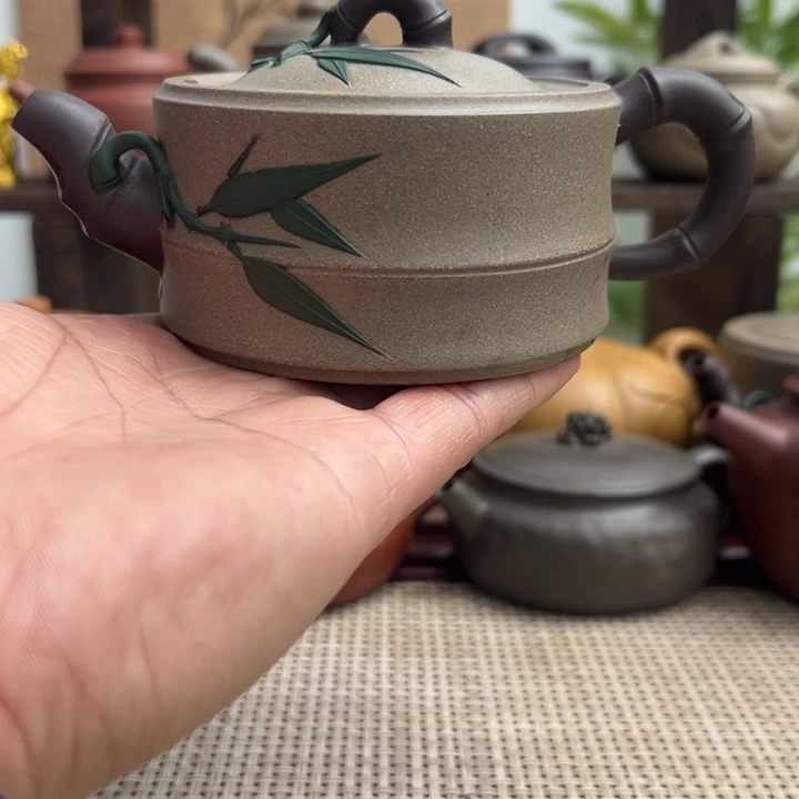 紫砂茶壶宜兴原矿紫砂青段半手200CC