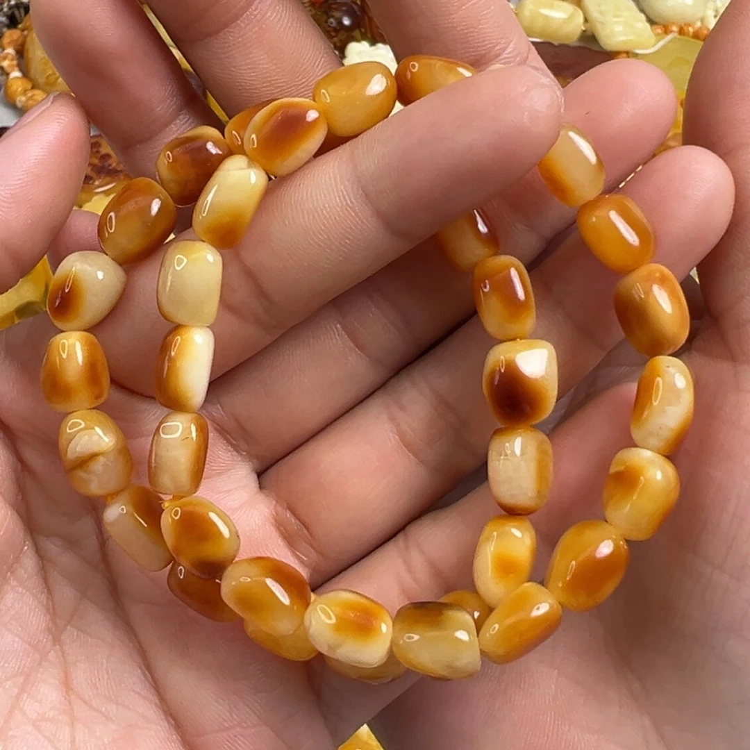 蜜蜡未镶嵌裸石多样性发一条