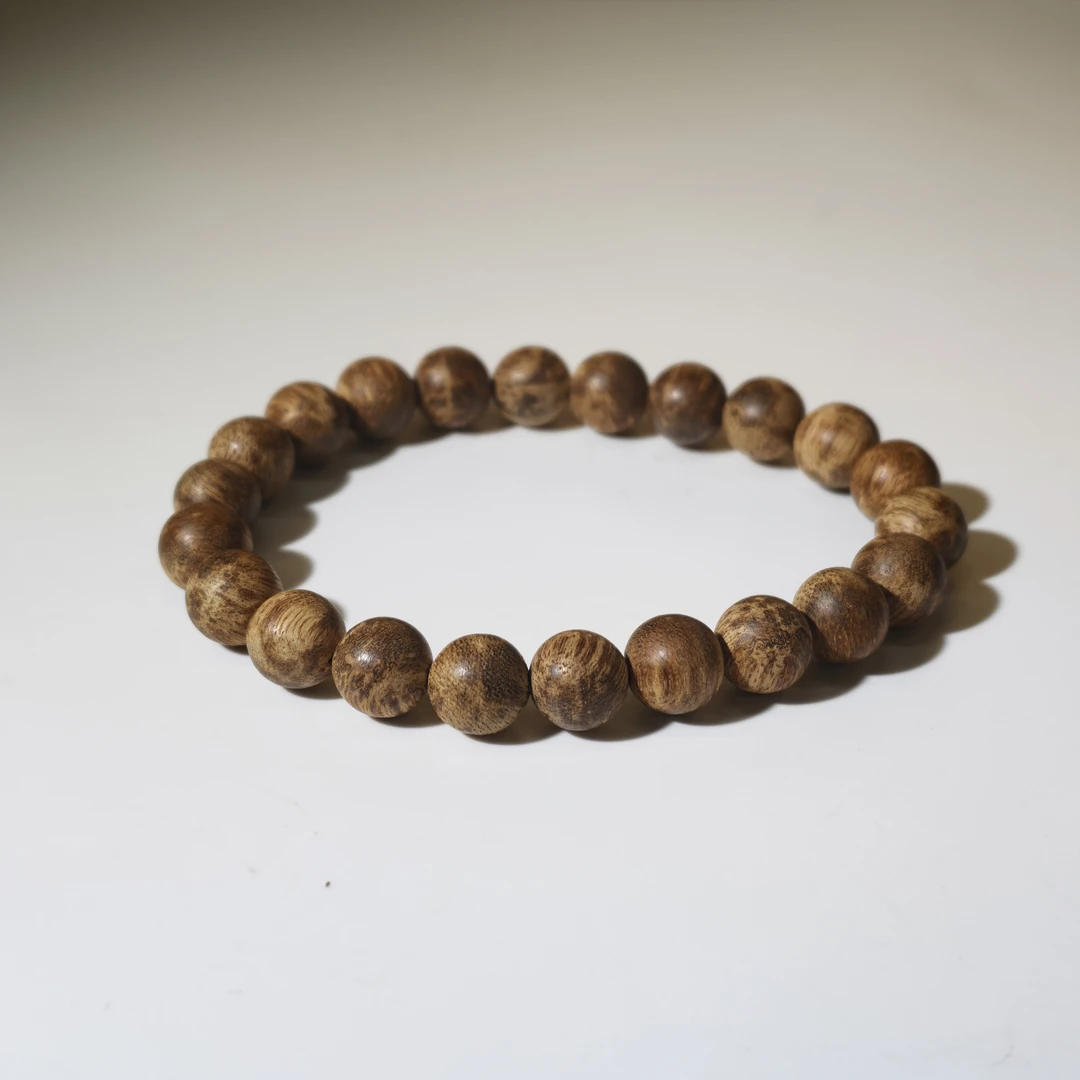 沉香【金腾香舍】达拉干T级虎斑纹沉香单圈手串 9mm左右