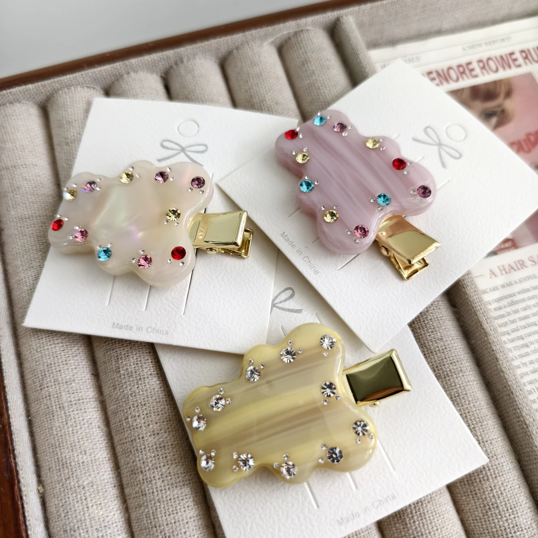 肆伍陆 2663彩色日韩气质边夹中性鸭嘴夹轻奢瑞丽风边夹