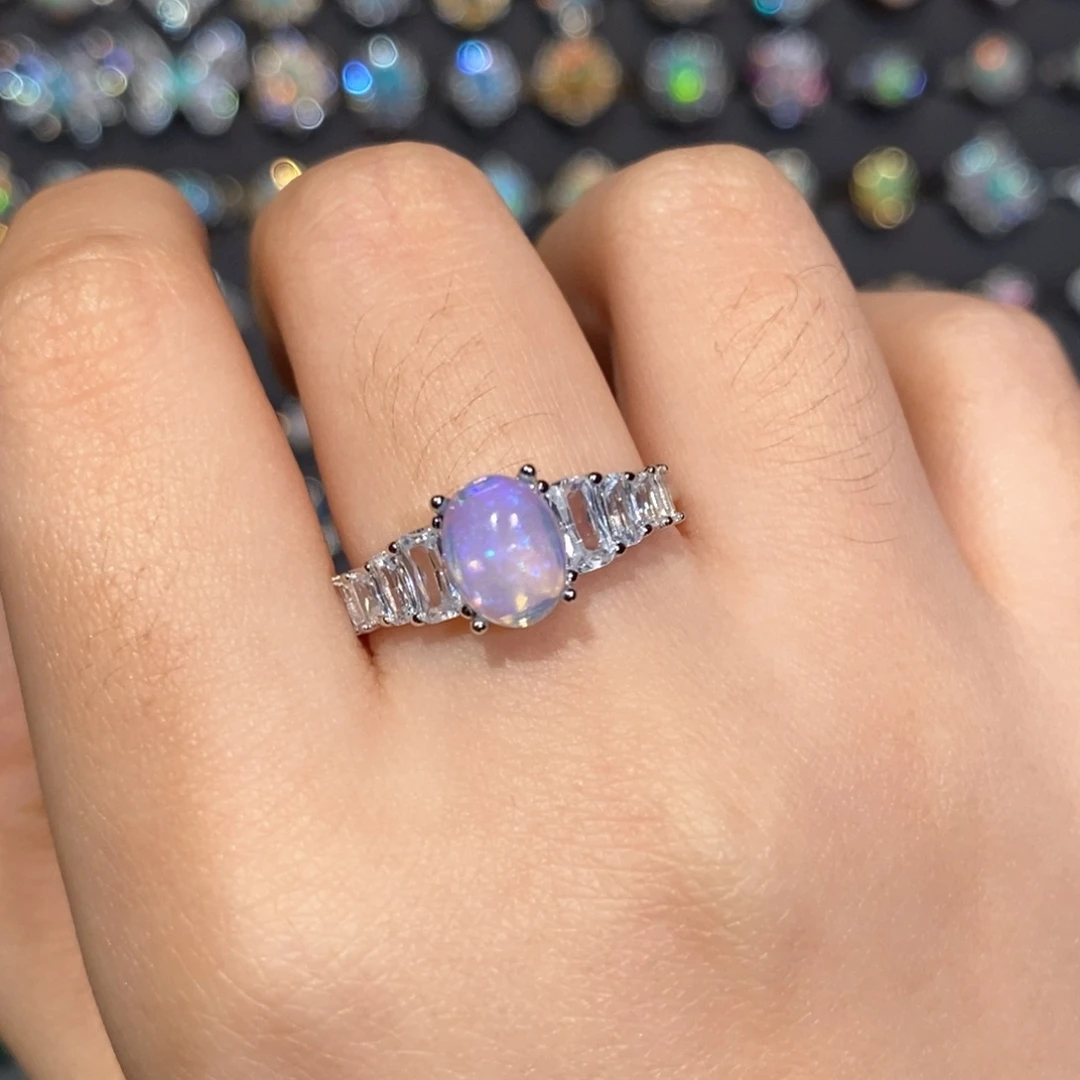 欧泊欧泊戒指银S925镶嵌