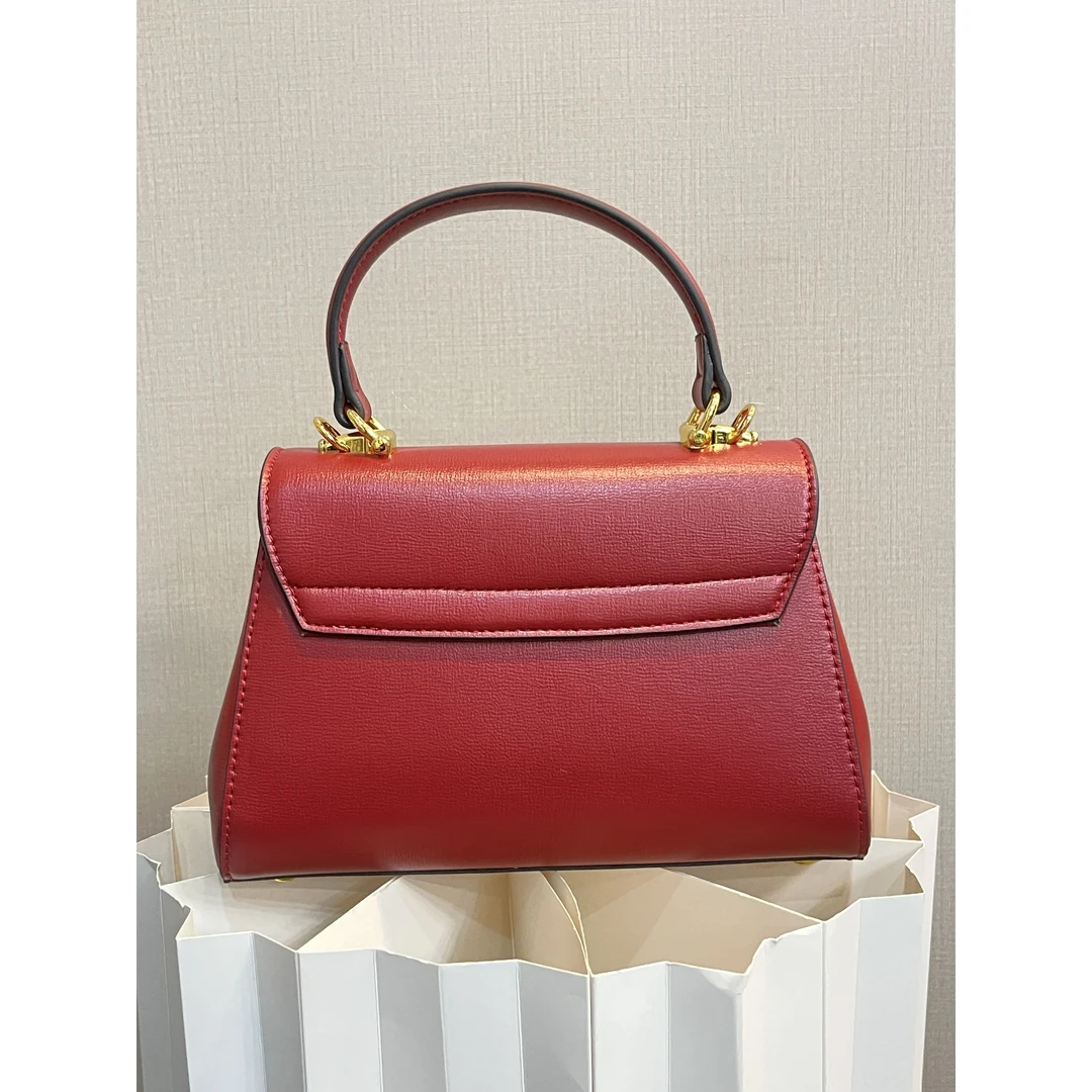 TOLEX2025新款手工时尚G梯形百搭女包红色
