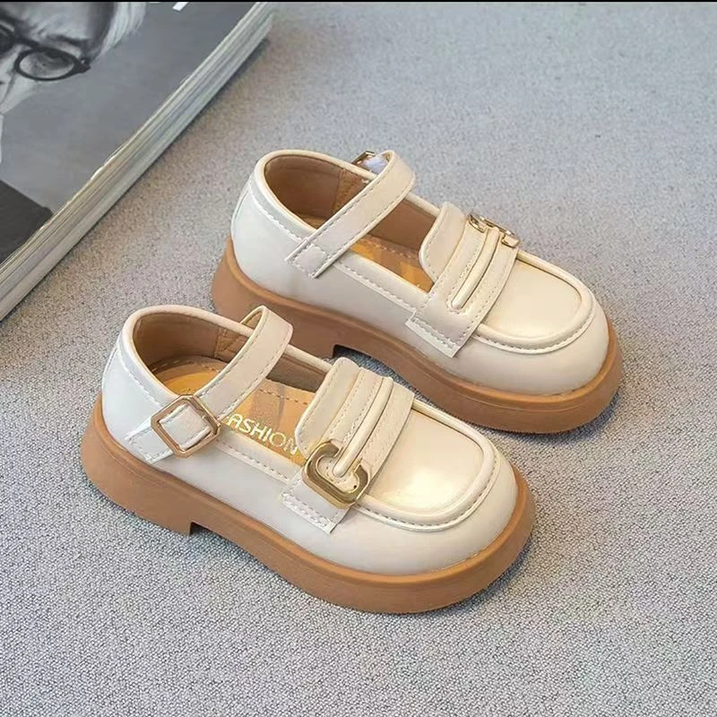 女童百搭时尚小皮鞋软底公主