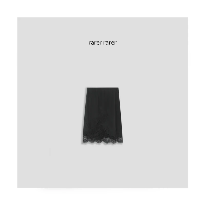 【rarer rarer】25早春花边桑蚕丝蕾丝直筒半裙 2504004