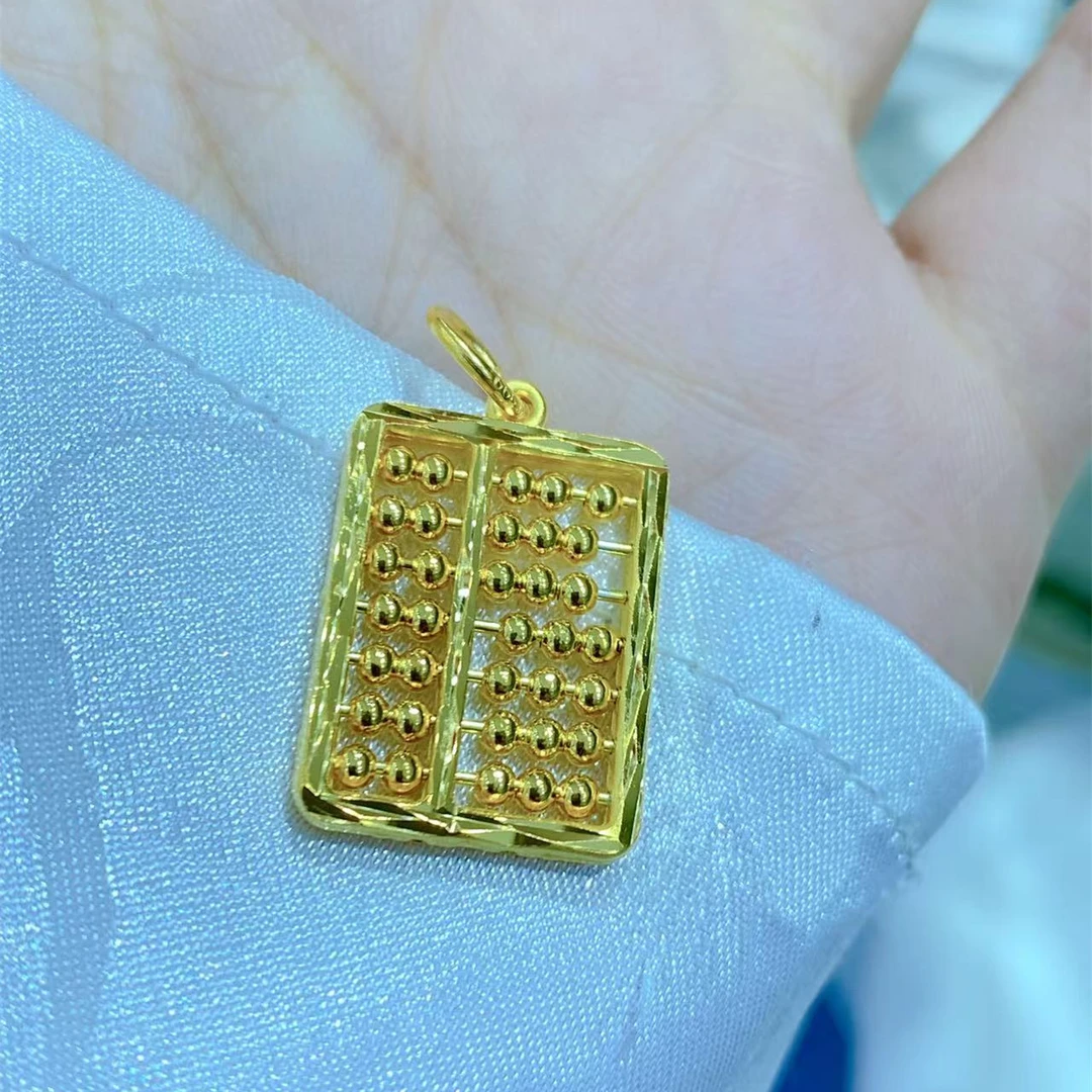 吊坠足银 990中国风灵动算盘吊坠（不含链）