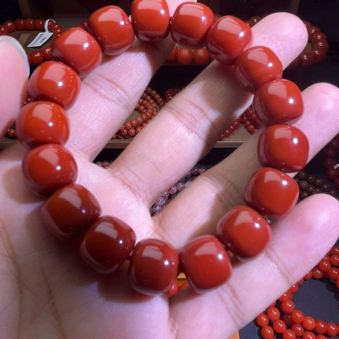 手链未镶嵌南红玛瑙13老型牛血红