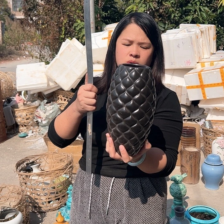 瓶高度25厘米口径7厘米微瑕捡漏