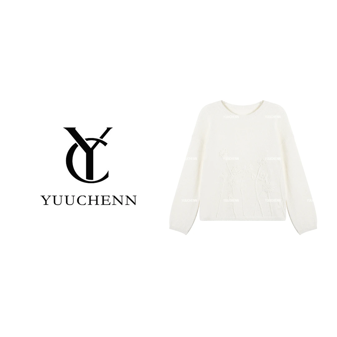 YUUCHENN 通勤厚款温柔风圆领薄款常规款毛针织衫常规JYY-8055