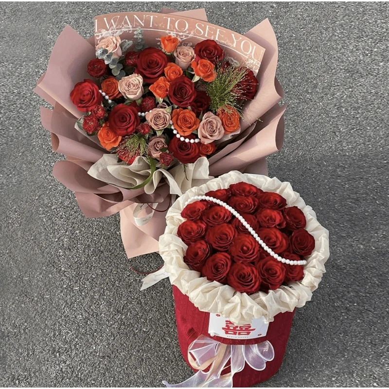 玫瑰花束订婚求婚结婚领证鲜花送女友全国同城市区鲜花同城速配