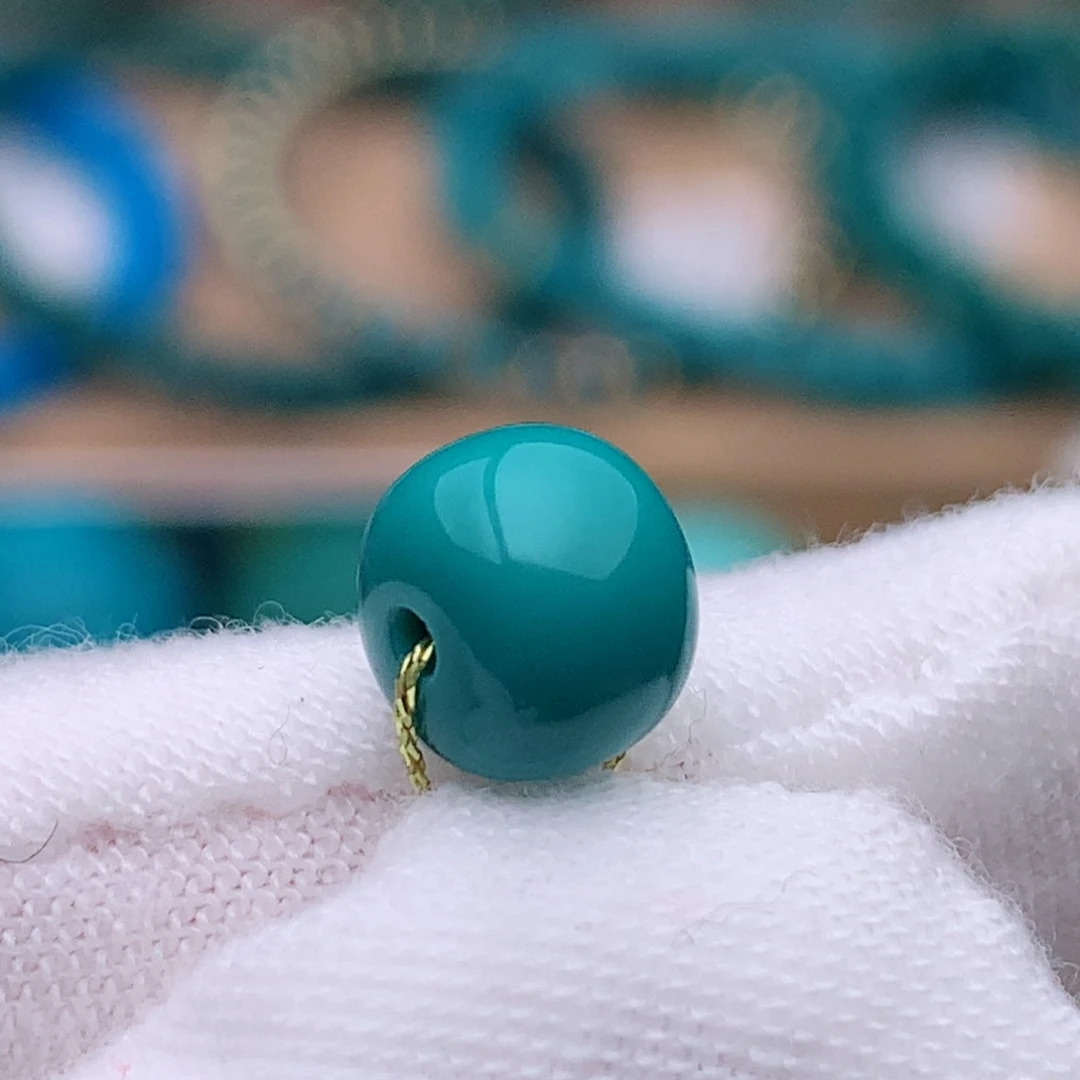 未镶嵌绿松石珠宝奇石7.4mm